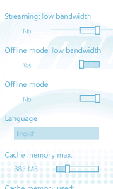 Note you can choose audio quality for each of the app's modes.